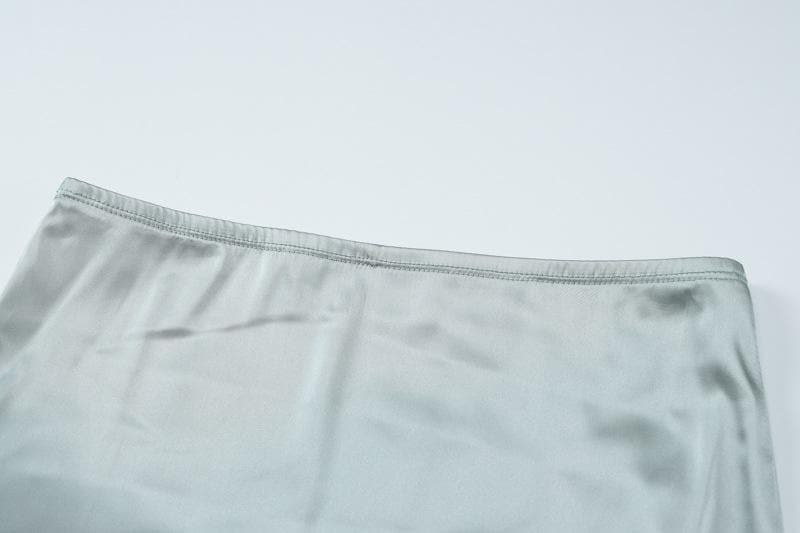 Saitin siket ɗin maxi mara baya na halter na ƙarfe | Kayan Biki na Mata