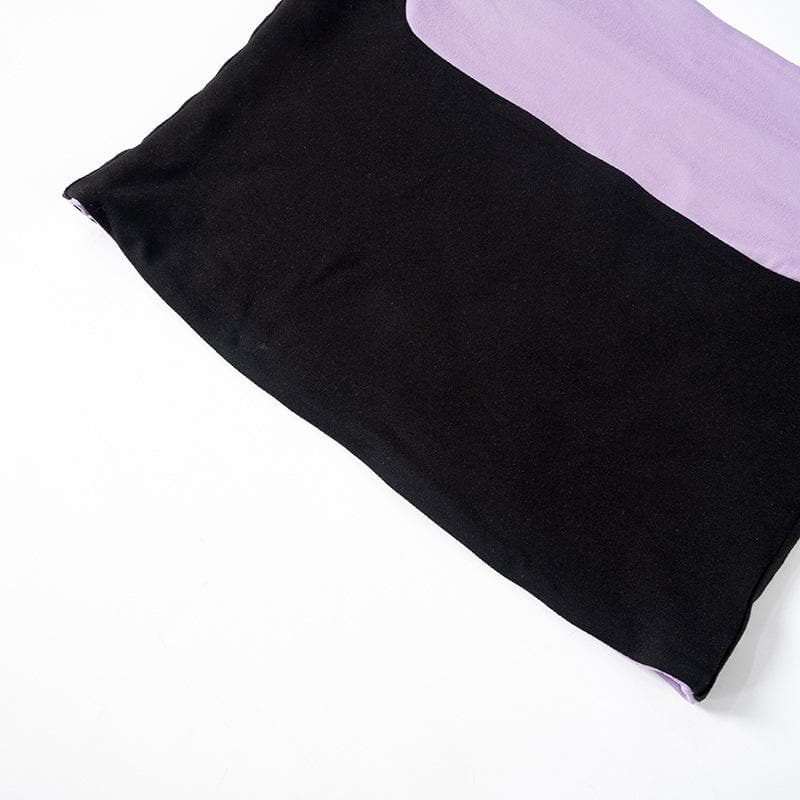Contrast backless 2-way tube top  | Festival Outfits Women