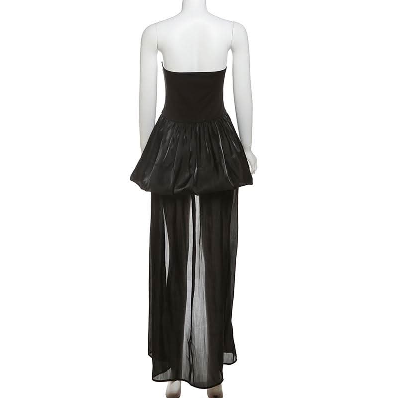 Ruched solid backless tube mini dress  | Festival Outfits Women
