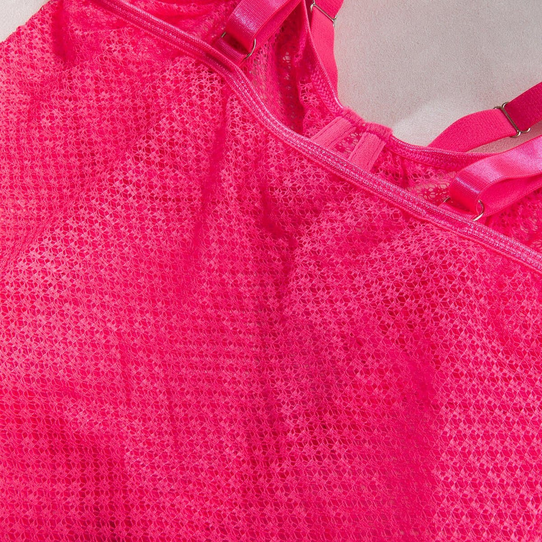 Halter strappy o ring fishnet bodysuit with choker  | Festival Outfits Women