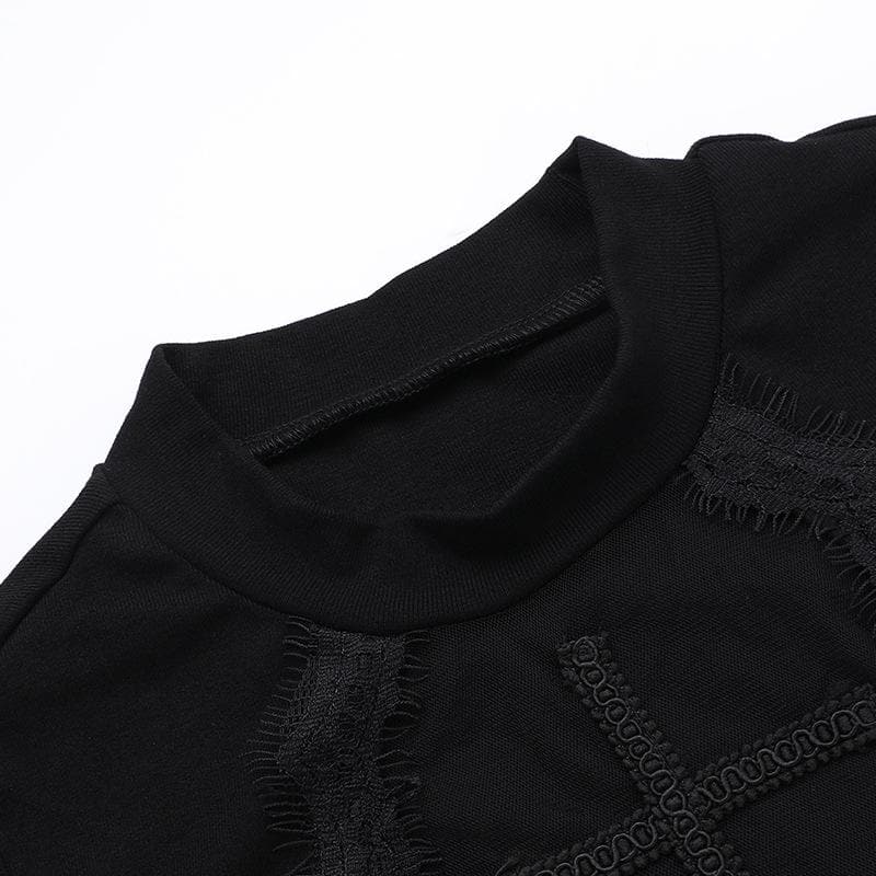 Sleeveless crewneck cross pattern solid top  | Festival Outfits Women