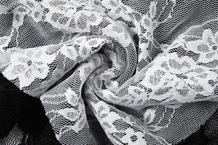 Tufafin da aka yi da lace patchwork na fure mai laushi | Kayan Biki na Mata