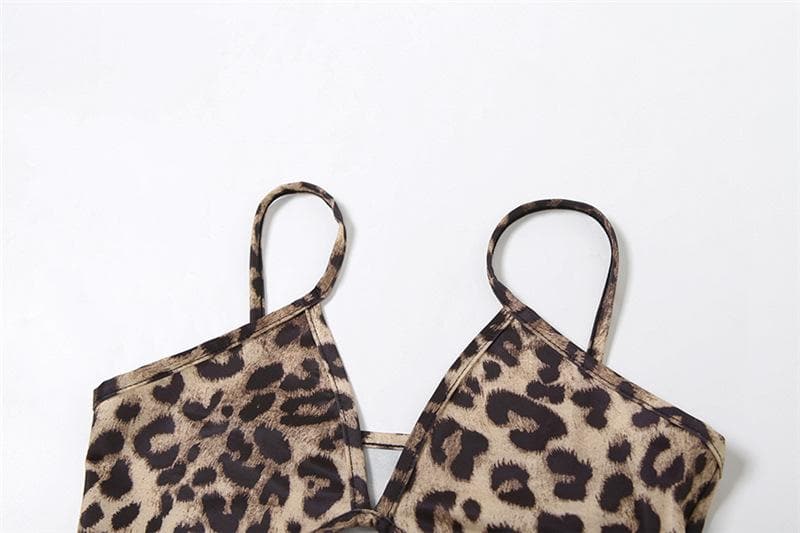 Leopard print mesh 2 piece top  | Festival Outfits Women  | Cheetah Print Top