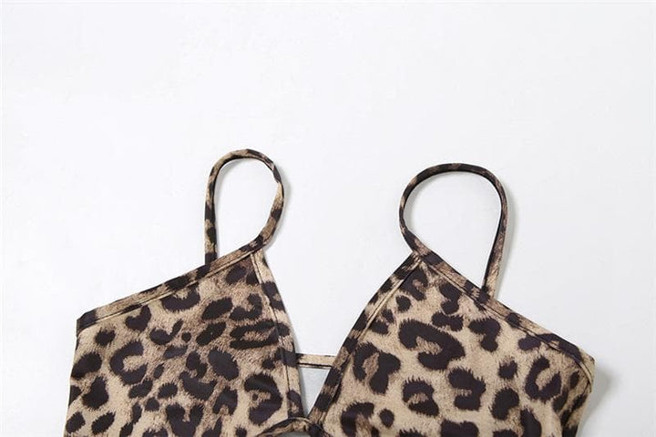 Leopard print mesh 2 piece top  | Festival Outfits Women  | Cheetah Print Top