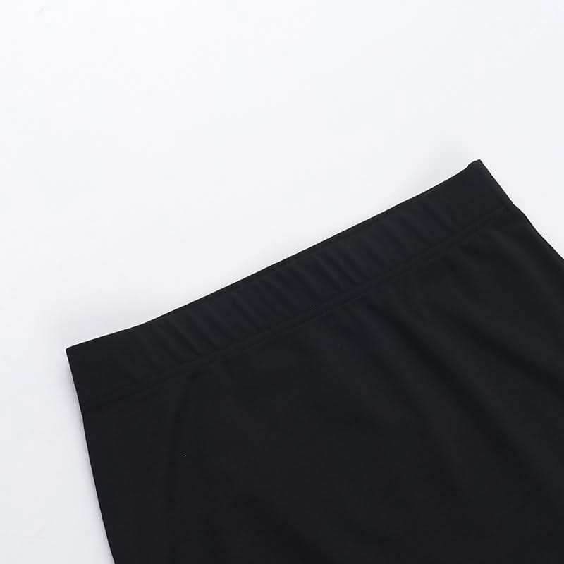 Irregular slit self tie solid tube midi skirt set  | Festival Outfits Women