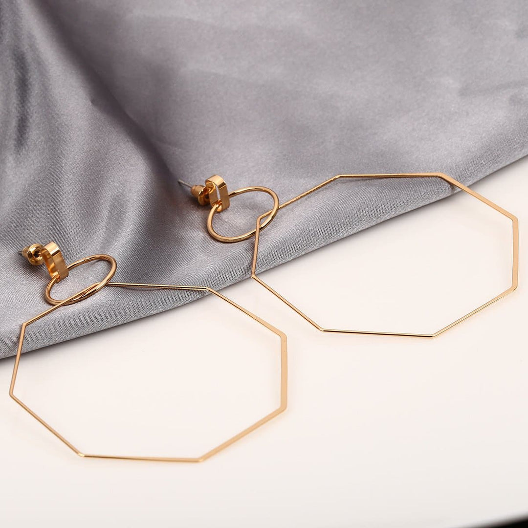Octagon layered solid stud earrings  | Festival Outfits Women