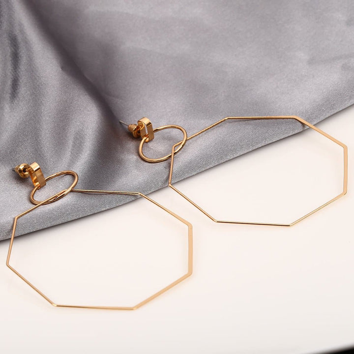 Octagon layered solid stud earrings  | Festival Outfits Women