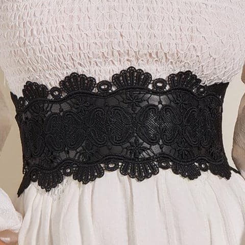 Lace solid adjustable corset  | Festival Outfits Women
