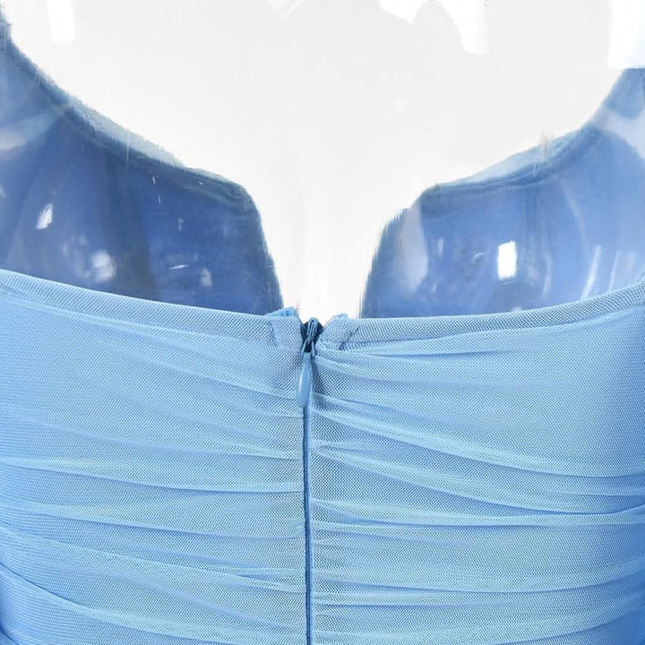 Mesh solid long sleeve ruched notch neck zip-up mini dress-final-sale  | Festival Outfits Women