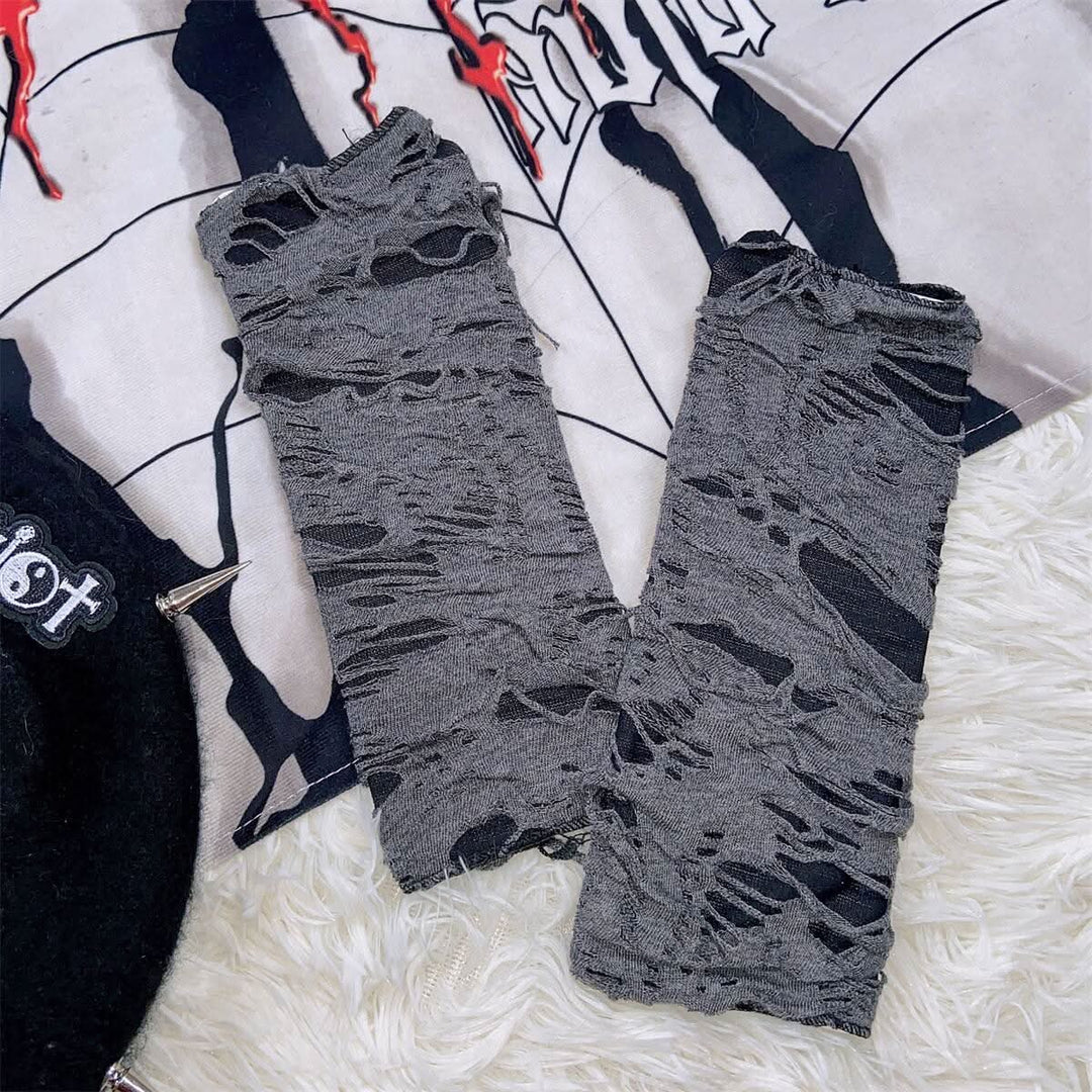Hollow out cross decor leg warmer gloves  | Festival Outfits Women