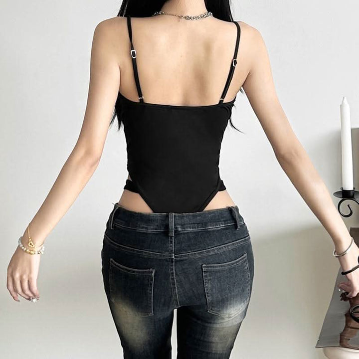 Hollow out mesh cami bodysuit  | Festival Outfits Women