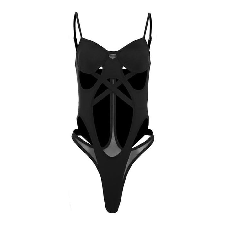 Hollow out mesh cami bodysuit  | Festival Outfits Women
