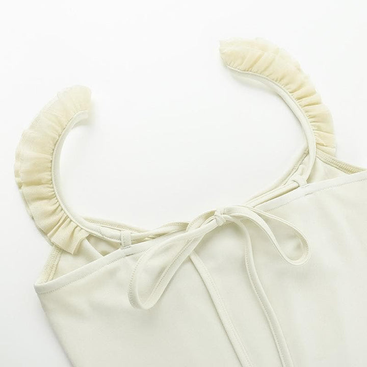 Ruffle corset patchwork stitch cami top  | Festival Outfits Women