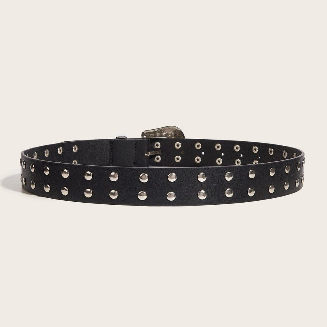PU leather rivet buckle belt  | Festival Outfits Women