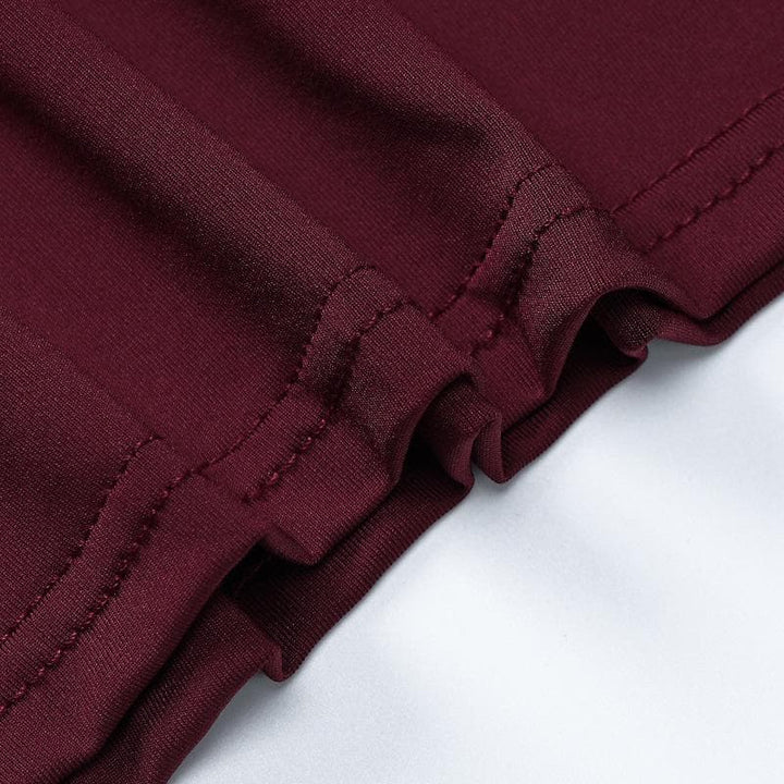 Riga mai dogon hannu mai ruched mai kauri | Kayan Biki na Mata