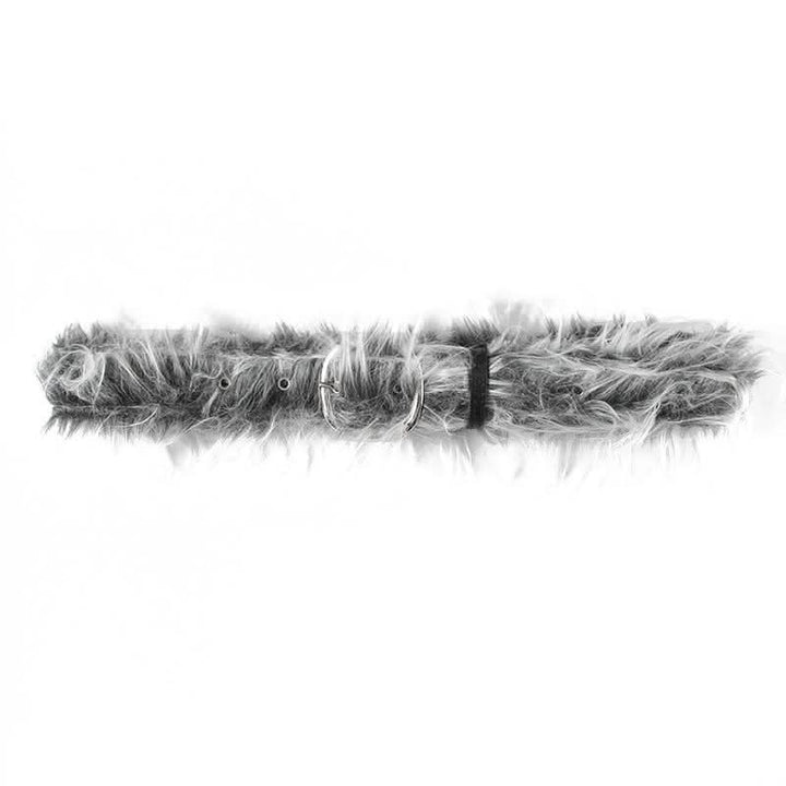 Fluffy PU leather adjustable buckle belt  | Festival Outfits Women