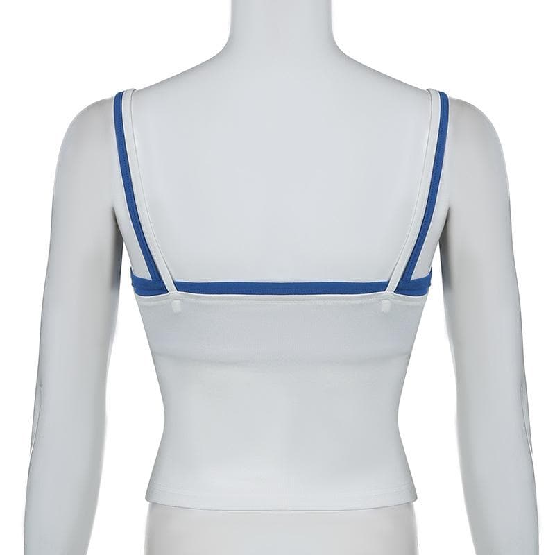 Flower applique ruched 2 piece cami top  | Festival Outfits Women