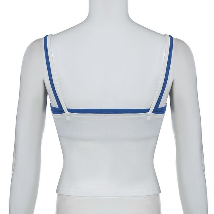 Flower applique ruched 2 piece cami top  | Festival Outfits Women