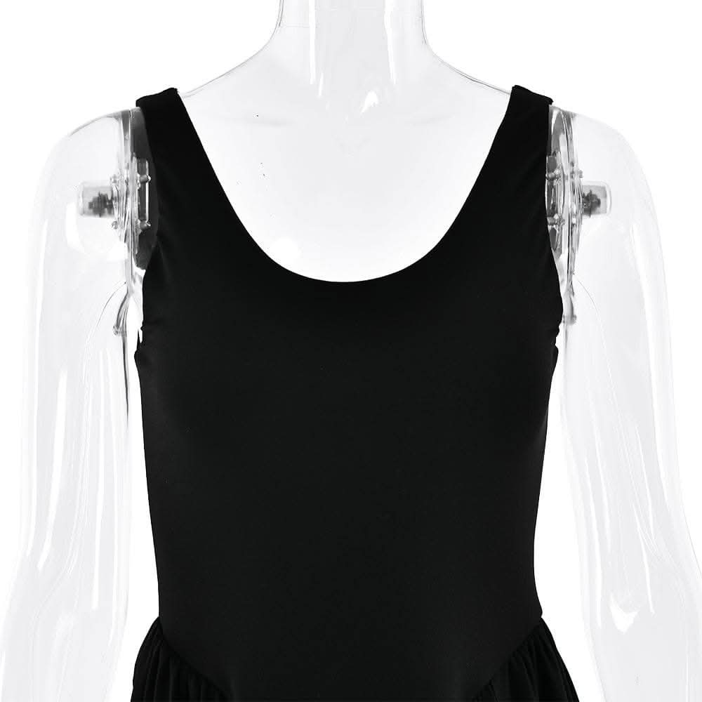U neck ruched solid backless cami maxi dress-final-sale  | Festival Outfits Women