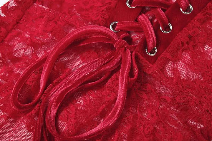 Sweetheart neck hollow out lace cut out maxi dress  | Festival Outfits Women