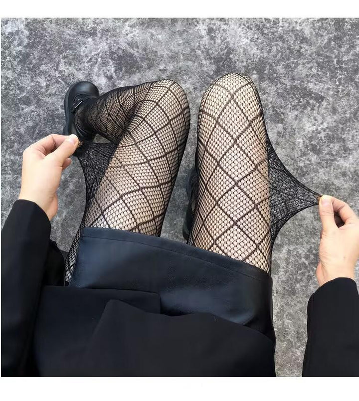 Diamond pattern fishnet tights  | Festival Outfits Women