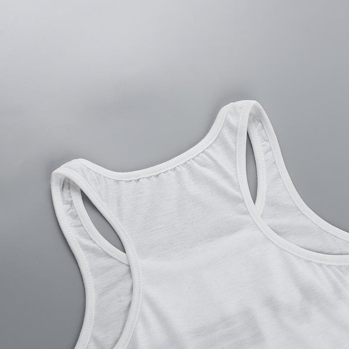 Sleeveless u neck “wet” print tank top  | Festival Outfits Women