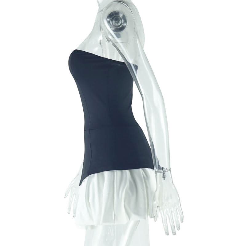 Sweetheart neck patchwork backless tube mini dress  | Festival Outfits Women