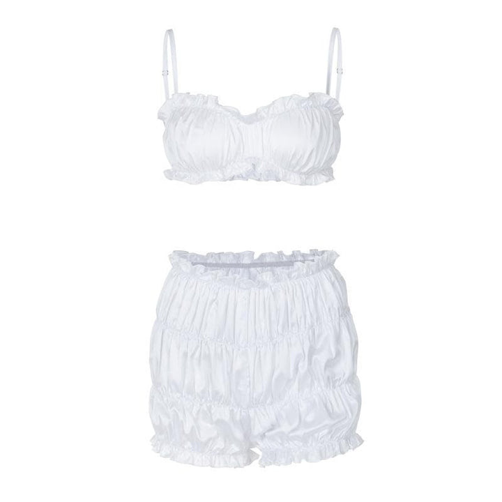 Smocked ruched solid cami pant set  | Festival Outfits Women