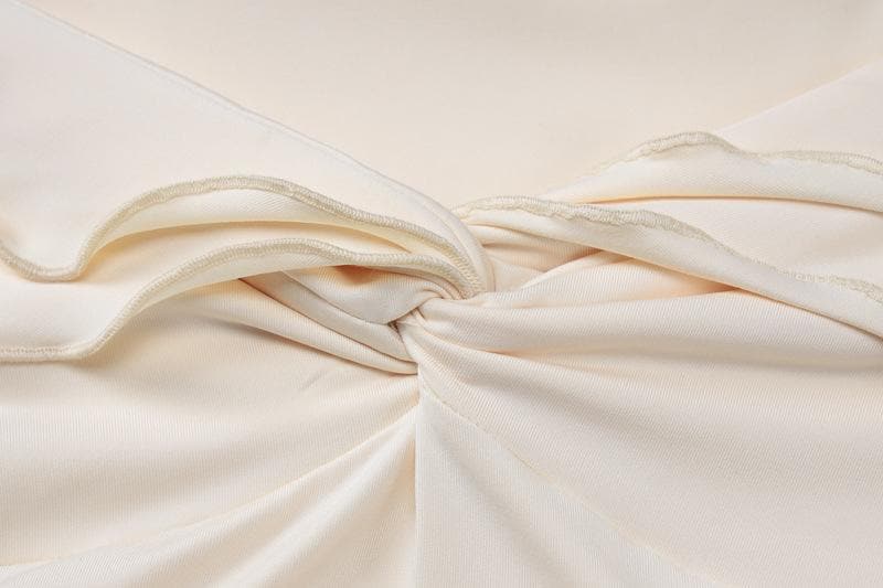 Riga mai gajeren hannu mai kama da kafada mai ruffle mai ruffle | Kayan Biki na Mata