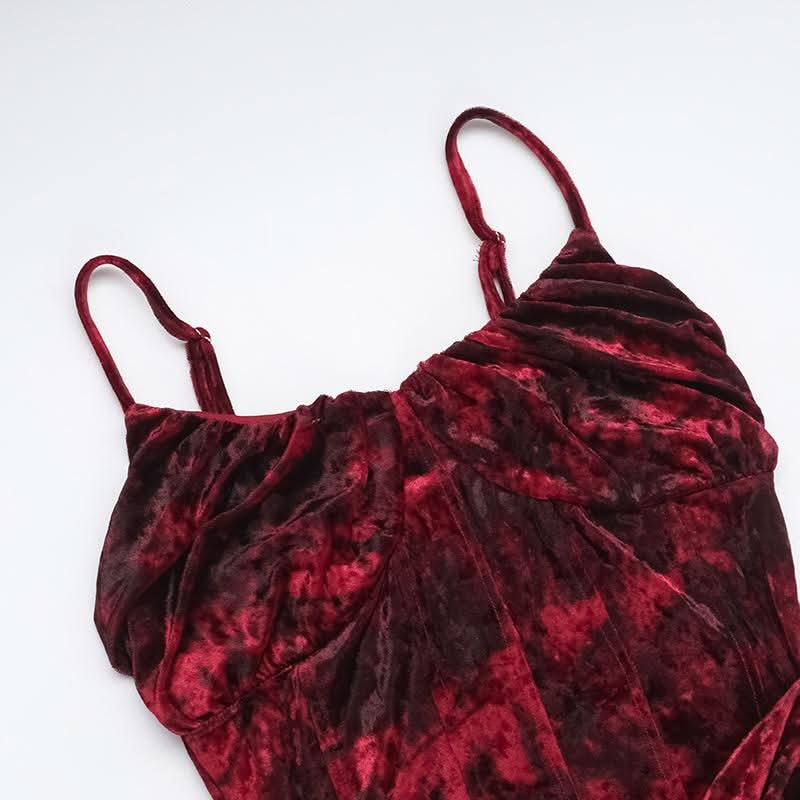 Ruched v neck zip-up print contrast cami maxi dress  | Festival Outfits Women