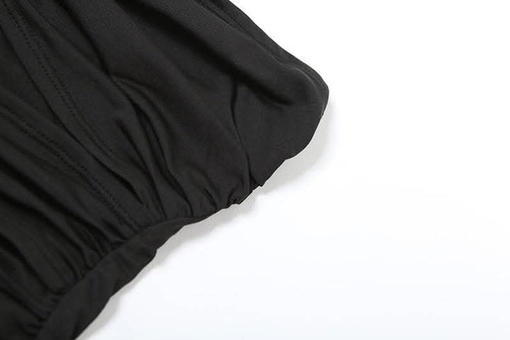 One shoulder hollow out metal applique cut out maxi dress-final-sale  | Festival Outfits Women