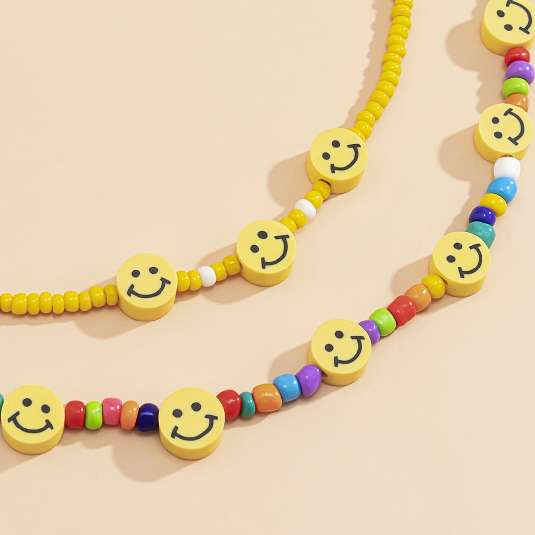 Multicolor beaded 3 pcs necklace  | Festival Outfits Women