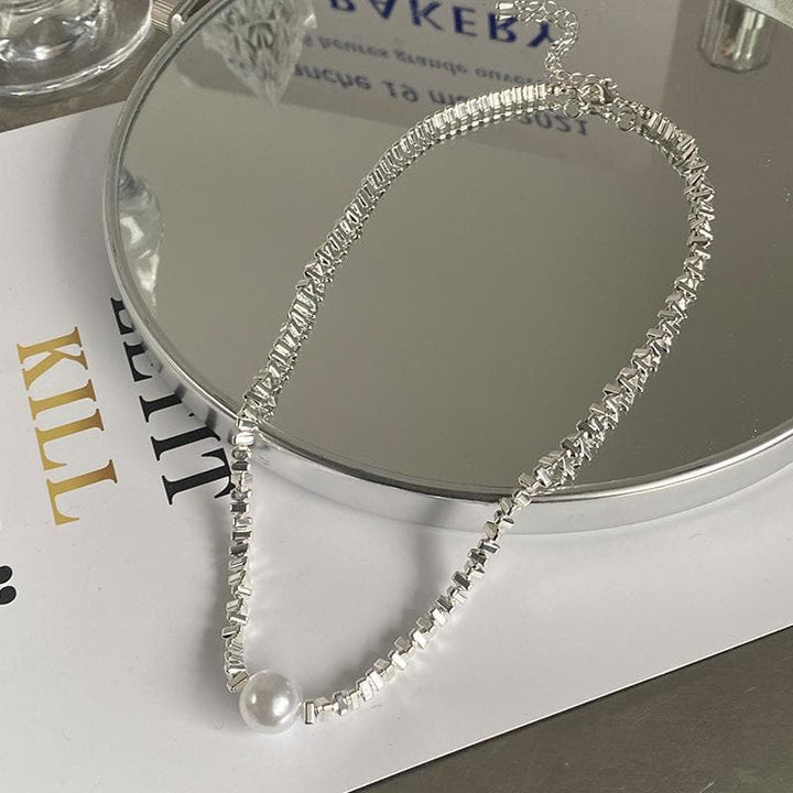 Beaded faux pearl chain necklace  | Festival Outfits Women