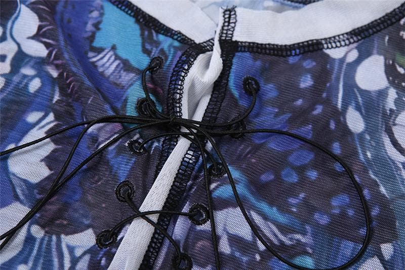 Riga mai laushi mara hannu da aka buga da maxi mai sheƙi | Kayan Biki na Mata