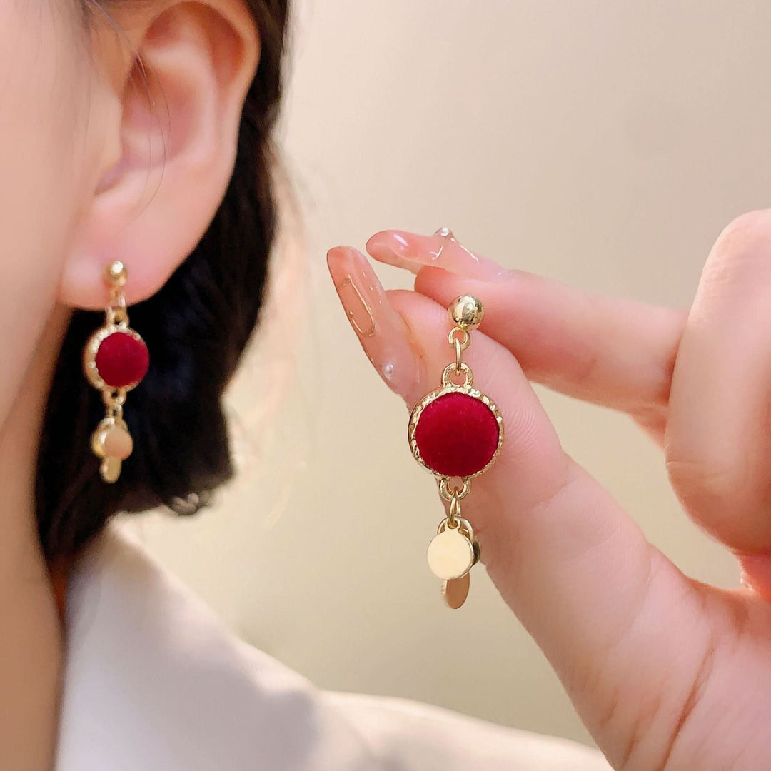 Bowknot heart faux pearl pendant stud earrings  | Festival Outfits Women