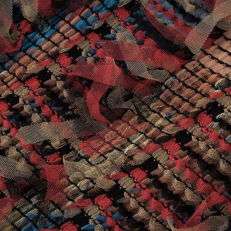 Mesh ruffle stitch contrast textured cami mini dress-final-sale  | Festival Outfits Women