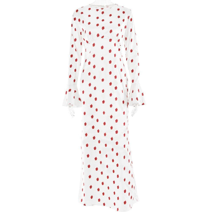 Riga mai dogon hannu mai siffar zip-up na fure | Kayan Biki na Mata