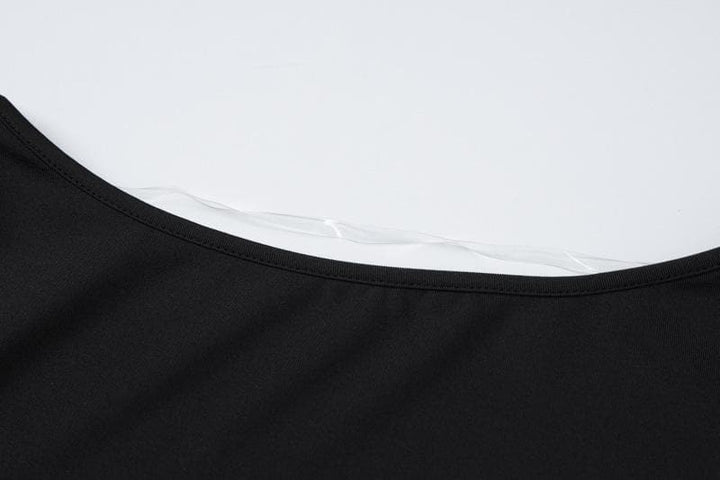 Riga mai gajeren hannu mai zagaye da wuyan hannu mara baya | Kayan Biki na Mata