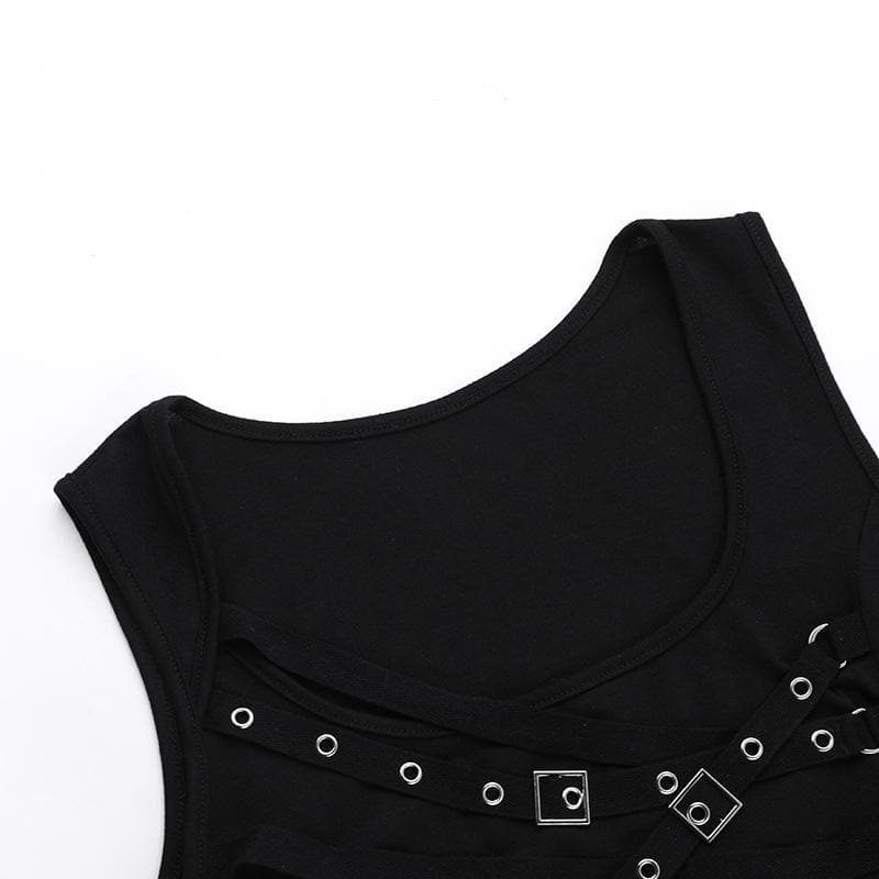 U neck cross front solid top  | Festival Outfits Women