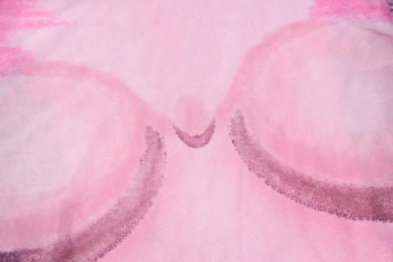 Sheer mesh see through body print high neck long sleeve bodysuit-final-sale  | Festival Outfits Women