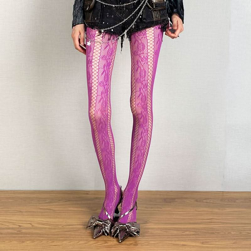 Hollow out lace flower pattern tights  | Festival Outfits Women