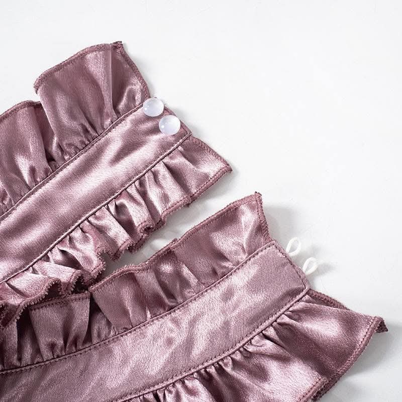 Halter ruffle ruched satin backless top-final-sale  | Festival Outfits Women