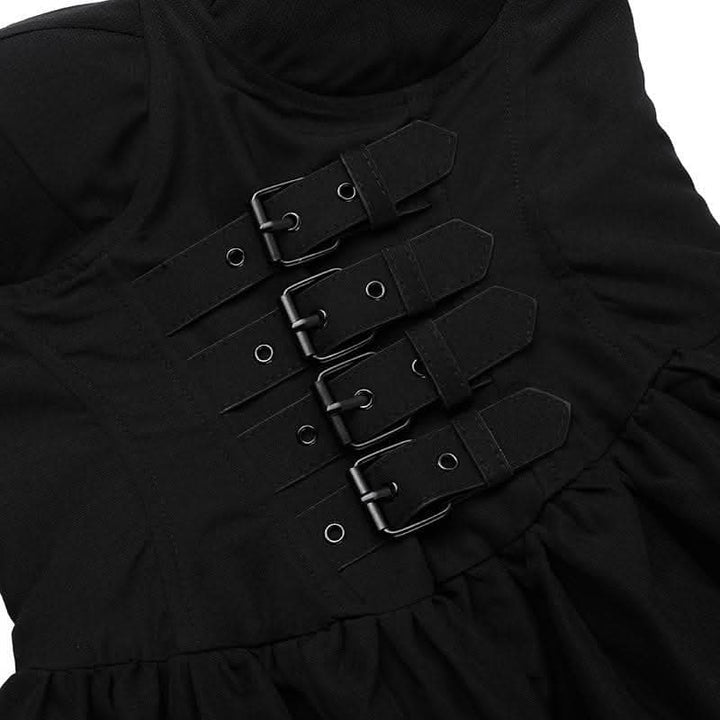 Buckle smocked sweetheart neck tube midi dress-final-sale  | Festival Outfits Women