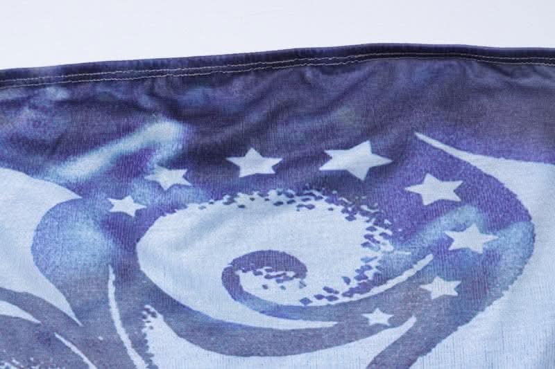 Abstract print backless contrast tube pant set-final-sale