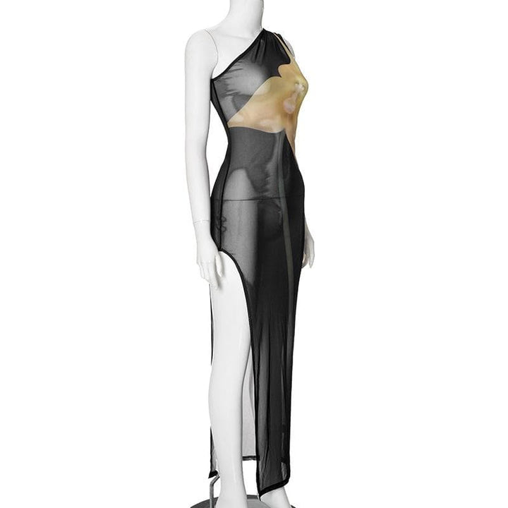 Riga mai tsini mai tsayi da kafada ɗaya | Tufafin Biki na Mata