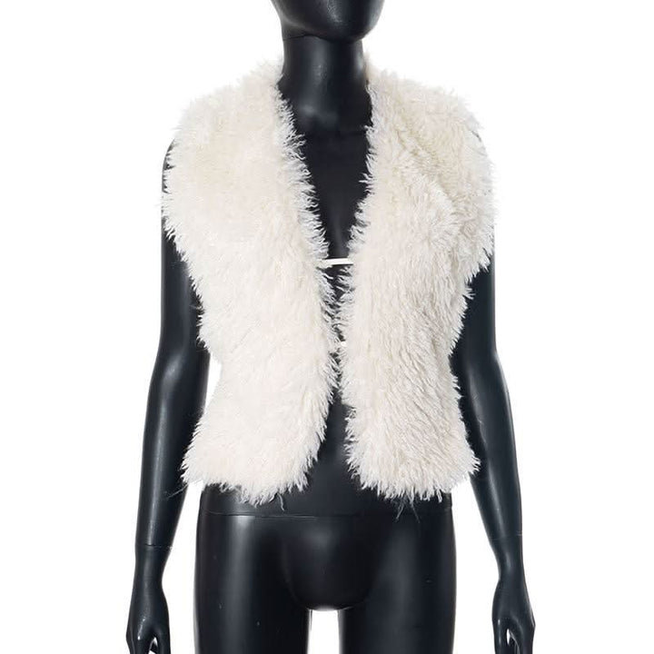 Halter fluffy self tie shrug top-final-sale