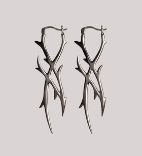Hollow out silver solid earrings  | Festival Outfits Women