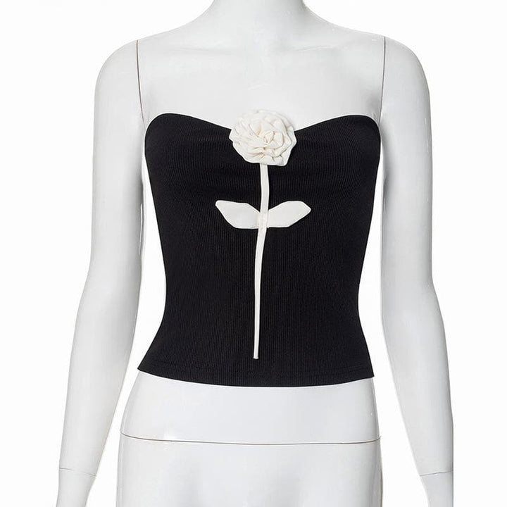 Tufafin mata masu kama da na Rose applique | Tufafin Biki na Mata