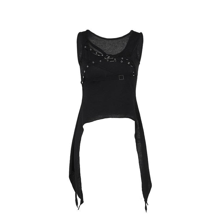 U neck cross front solid top  | Festival Outfits Women