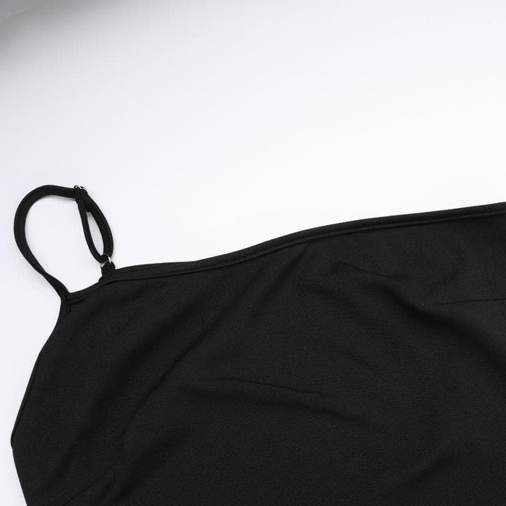 One shoulder ruffle flower applique mini dress  | Festival Outfits Women